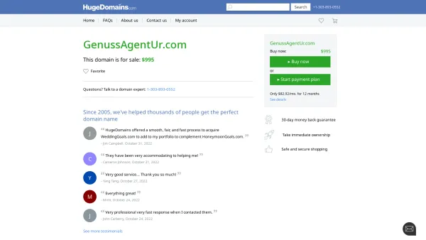 Website Screenshot: Genussagentur Hable e.U. - GenussAgentUr.com is for sale | HugeDomains - Date: 2023-06-14 10:40:07