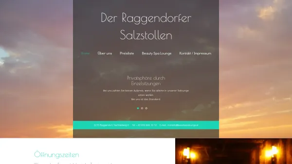 Website Screenshot: Genusswelt Danis - Die Salounge - Der Raggendorfer Salzstollen - Date: 2023-06-14 10:40:07