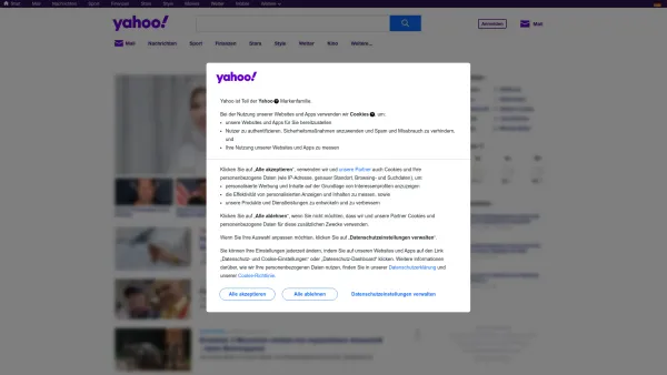 Website Screenshot: Yahoo! - Yahooist Teil der Yahoo Markenfamilie - Date: 2023-06-22 15:01:32