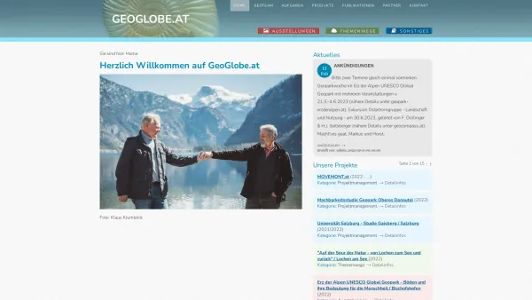 Website Screenshot: GeoGlobe Häupl Ibetsberger OEG - www.geoglobe.at - Herzlich Willkommen auf GeoGlobe.at - Date: 2023-06-22 15:01:32