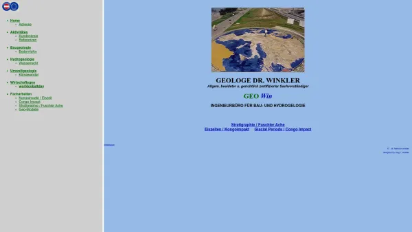 Website Screenshot: Geo Win Ingenieurbüro für Bau und Hydrogeologie Dr. Heinrich Winkler - GeoWin - Date: 2023-06-14 10:40:07