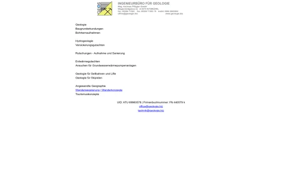 Website Screenshot: Geologie GEOS Technisches Büro für Geologie Kitzbühel - GEOS - Ingenieurbüro für Geologie und Angewandte Geographie - Date: 2023-06-15 16:02:34