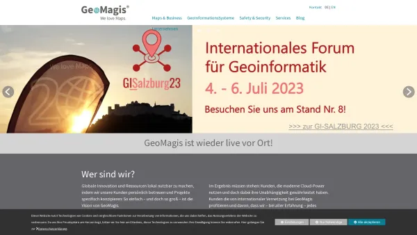 Website Screenshot: GeoMagis GeoMarketing & GIS Solutions und Services GmbH - Geomagis - Startseite - Date: 2023-06-14 10:38:04