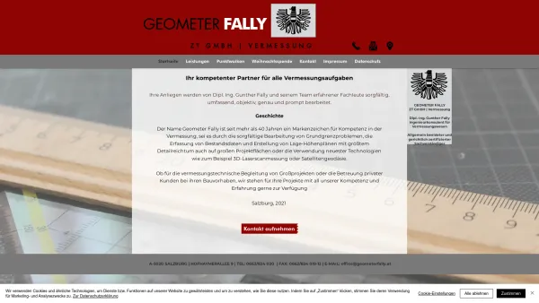Website Screenshot: Geometer Fally - Geometer Fally ZT GmbH | Vermessung | Salzburg | 3D Laserscan | Kataster - Date: 2023-06-22 15:01:32