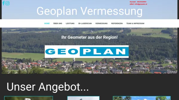 Website Screenshot: Vermessung und Geoinformation Geoplan Salzburg Koppl Herzlich - Geoplan Vermessung & Geoinformation GmbH - Vermessungsbüro Martin Schruckmayer & Team - Date: 2023-06-22 15:01:32