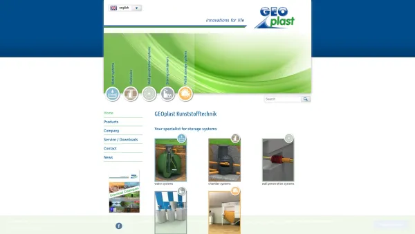 Website Screenshot: Geoplast Kunststoff und Innovation - Home - Geoplast Kunststofftechnik GmbH - Date: 2023-06-14 10:40:07
