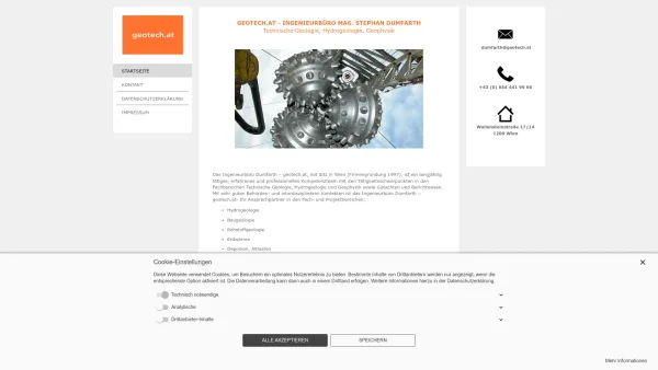 Website Screenshot: Ingenieurbüro Dumfarth - geotech.at - Ingenieurbüro Mag. Stephan Dumfarth - Date: 2023-06-22 15:01:32