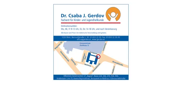 Website Screenshot: Dr. Csaba J. Gerdov Facharzt fuer Kinder und Jugendheilkunde - Kinderarzt Dr. Csaba J. Gerdov - Date: 2023-06-22 15:21:08