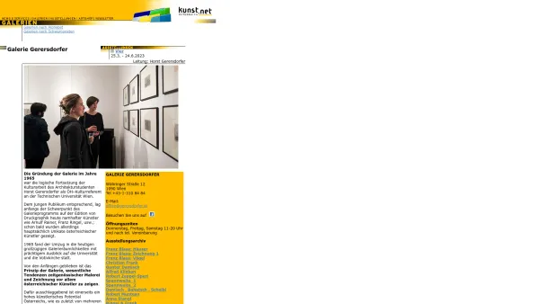 Website Screenshot: Galerie Gerersdorfer - Galerie Gerersdorfer Wien - www.gerersdorfer.at - Date: 2023-06-22 15:21:08