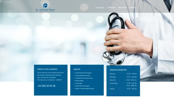 Website Screenshot: Dr.Gerhard Maier Arzt für Allgemeinmedizin Alle Kassen - Dr. Gerhard Maier | Arzt für Allgemeinmedizin ? alle Kassen - Date: 2023-06-15 16:02:34