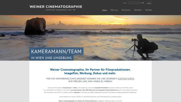 Website Screenshot: Gerhard Weiner Filmproduktion - Home | WEINER CINEMATOGRAPHIE - Date: 2023-06-22 15:11:51