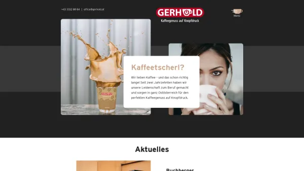 Website Screenshot: Gerhold GmbH - Gerhold Kaffeeautomaten - Kaffeegenuss auf Knopfdruck - Date: 2023-06-22 15:11:51