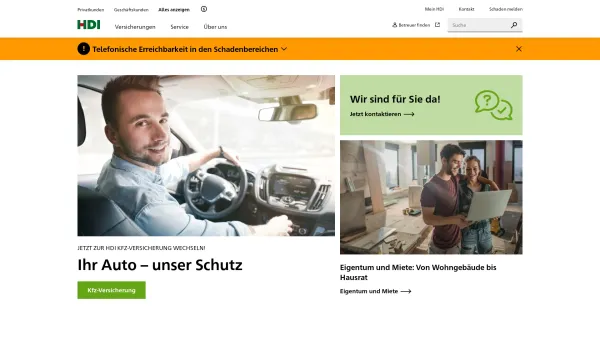 Website Screenshot: Gerling-Konzern Allgemeine Versicherungs-AG - HDI Versicherung - Unsere Lösungen für Ihre Herausforderungen - Date: 2023-06-22 15:11:51