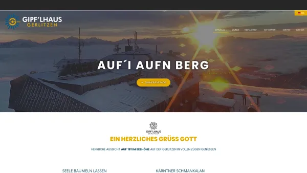 Website Screenshot: Gipfelhaus Gerlitzen - Home | Gerlitzen Gipfelhaus Betriebs GmbH - Date: 2023-06-22 15:11:51