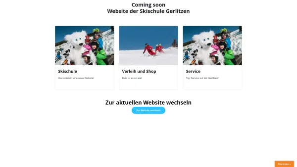 Website Screenshot: Ski und Snowboardschule Gerlitzen Villach GmbH & CoKG - Wartungsmodus – Skischule Gerlitzen - Date: 2023-06-22 15:11:51
