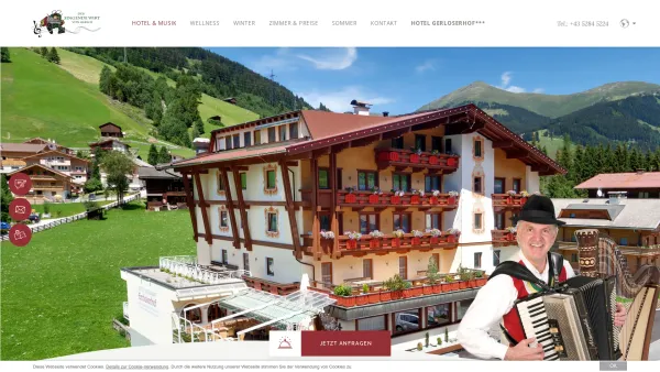 Website Screenshot: Alfred Kammerlander Gerloser Hotel-Restaurant Gerloserhof Gerlos Zillertal Tirol Oesterreich Tyrol Austria - 3-Sterne Superior Hotel, Hotel Gerloserhof***, Zillertal - Date: 2023-06-22 15:11:51