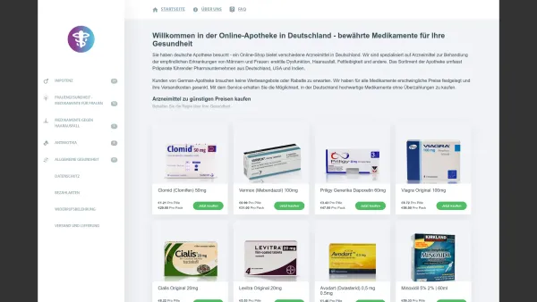 Website Screenshot: German Apotheke - Online Apotheke in Deutschland: Arzneimittel zu günstigen Preisen kaufen - Date: 2023-06-15 16:02:34