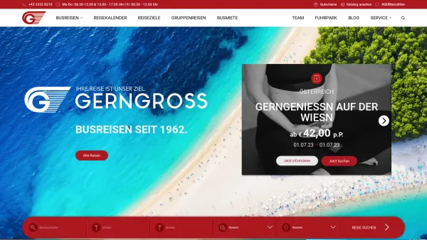 Website Screenshot: Reisebüro Gerngross Ges.m.b.H - Gerngross Reisen - Gerngross Busreisen - Date: 2023-06-22 15:11:51