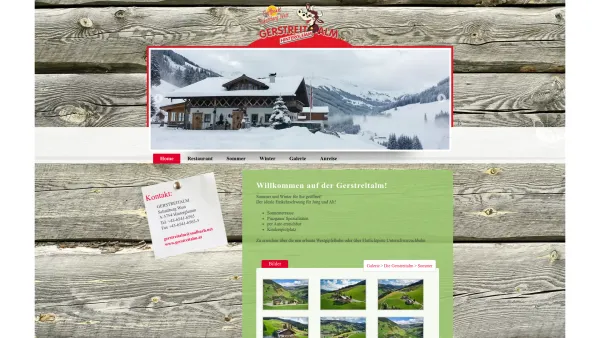 Website Screenshot: Gerstreitalm Hinterglemm Almhütte Apres Ski Mountainbike Wandern - Willkomen - Gerstreitalm Tirol, Hinterglemm - Date: 2023-06-22 15:11:51