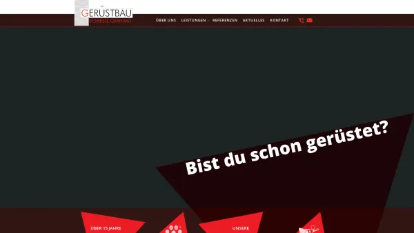 Website Screenshot: Schiestl ServControl Diese Seite befindet sich Aufbau - Schiestl Gerüstbau GmbH - Willkommen - Date: 2023-06-15 16:02:34