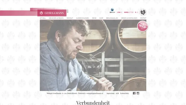 Website Screenshot: Engelbert Maria und Albert Gesellmann Gesellschaft bürgerlichen Weingut Gesellmann - Weingut GESELLMANN: Home - Date: 2023-06-14 10:40:10