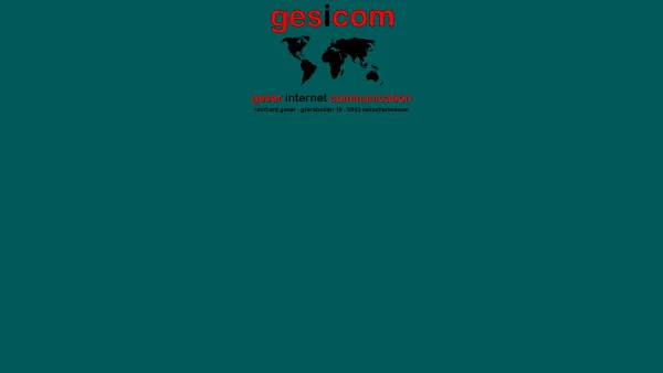 Website Screenshot: gesicom - geser internet communication - gesicom - geser internet communication - Date: 2023-06-22 15:11:51