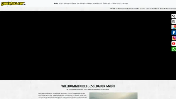 Website Screenshot: Gerold GESSLBAUERdas 2 RAD CENTER Kawasaki|YAMAHA|Suzuki|Kymco|Rieju| - Home - Gesslbauer GmbH - Date: 2023-06-22 15:11:51
