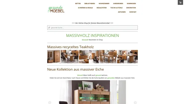 Website Screenshot: gesundemoebel Piwetz e.U. - Massivholz Möbel - gesunde Möbel aus Vollholz - Date: 2023-06-26 10:26:22