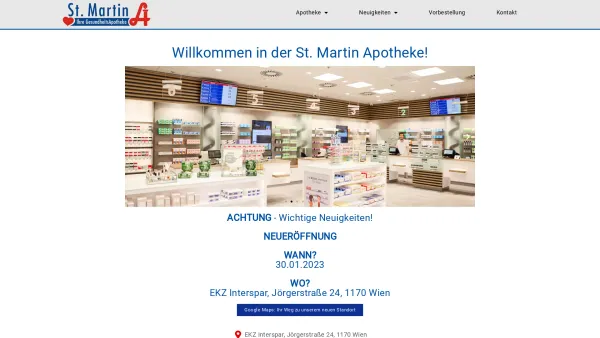 Website Screenshot: GesundheitsApotheke St. Martin - Gesundheitsapotheke St. Martin - Date: 2023-06-22 15:01:36