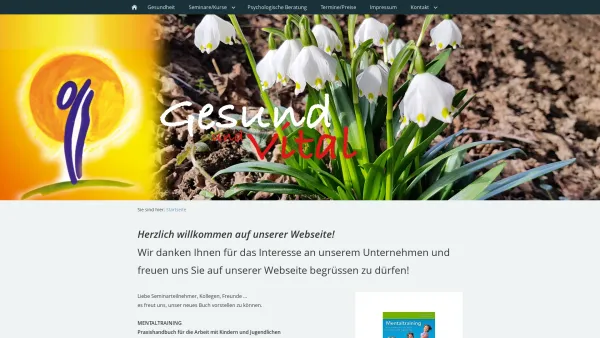 Website Screenshot: Klammer Mentaltrainingsseminare - Willkommen bei Gesund und Vital - Date: 2023-06-22 15:01:36