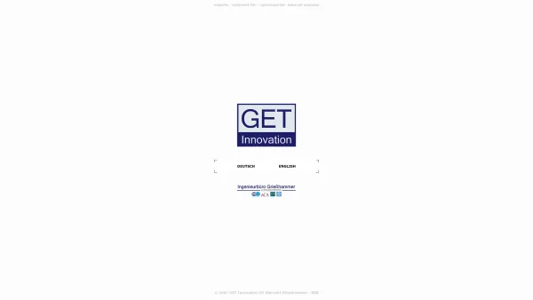 Website Screenshot: GET Innovation - Technisches Büro für Elektrotechnik - GET Innovation, DI Albrecht Grieszhammer - Date: 2023-06-22 15:01:36