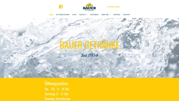 Website Screenshot: Franz Bauer getraenke bauer - Franz Bauer GmbH | Ihr Getränkelieferant aus Gloggnitz - Date: 2023-06-22 15:01:36