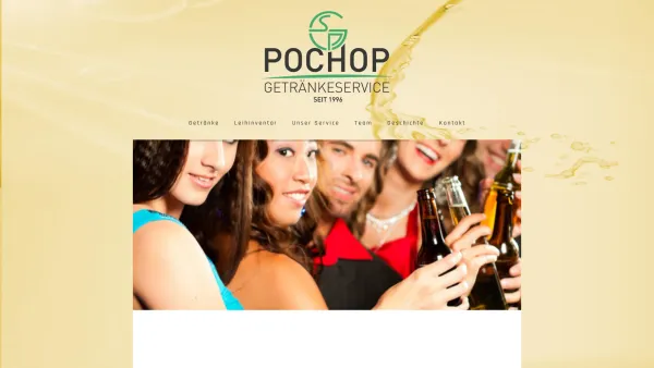 Website Screenshot: Christoph Pochop - Getränkeservice Pochop - 2125 Bogenneusiedl - Date: 2023-06-22 15:01:36