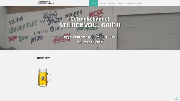 Website Screenshot: Mario Getränke Stubenvoll Bier Spirituosen EnergyDrinks Limonaden - Getränkehandel Stubenvoll - Date: 2023-06-22 15:01:36