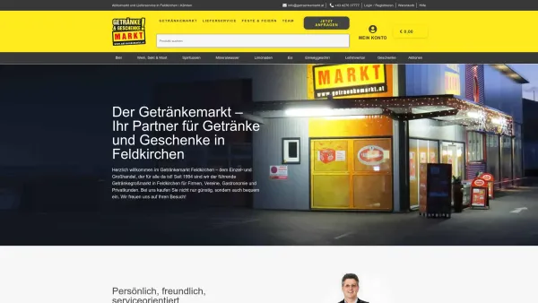 Website Screenshot: 1. Feldkirchner Getränke Markt - Getränkemarkt Kandut | Party planen | Auf Kommission kaufen - Date: 2023-06-15 16:02:34