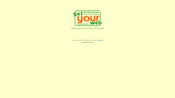 Website Screenshot: Andreas Hajek - Get Your Web - EDV-Dienstleistungen Verkauf Webdesign - Andreas Hajek - Date: 2023-06-22 15:01:36