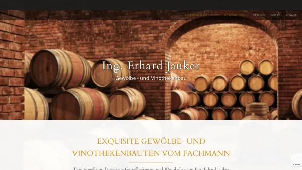 Website Screenshot: Ing. Erhard Jauker - Ing. Erhard Jauker | Gewölbe- und Weinkellerbau - Date: 2023-06-22 15:01:36