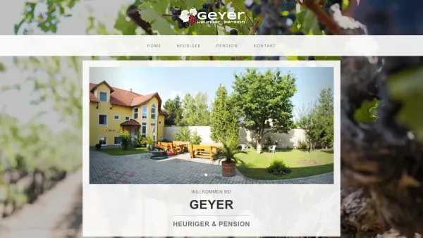 Website Screenshot: GEYER - GEYER - Heuriger/Pension - Date: 2023-06-22 15:01:36