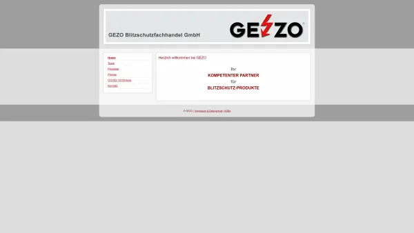Website Screenshot: GEZO Gerhard Zottel Blitzschutz-Fachhandel - GEZO - Home - Date: 2023-06-14 10:40:10