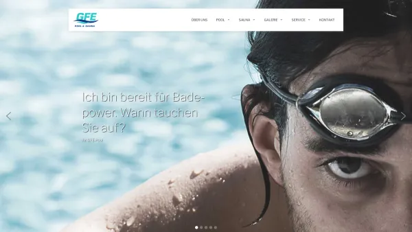 Website Screenshot: GFE POOL SAUNA Gesundheit-Freizeit-Erlebnis-Anlagen GmbH - Aussergewöhnliche Pool- und Saunalösungen von GFE Pool & Sauna - Date: 2023-06-15 16:02:34