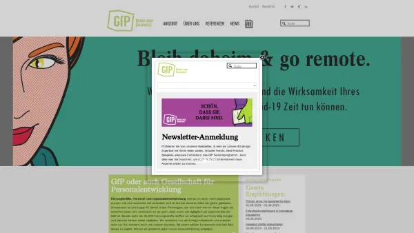 Website Screenshot: GfP Gesellschaft für Personalentwicklung GmbH - Home - GfP - Date: 2023-06-22 15:11:52