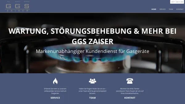 Website Screenshot: GGS-Zaiser e.U. - GGS Zaiser - Ihr Experte für Gasgeräte in Wien & Umgebung - Date: 2023-06-22 15:13:38