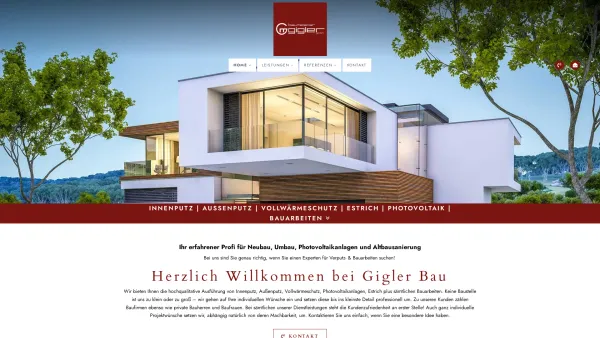 Website Screenshot: Baumeister Gigler GmbH - Baumeister Gigler Mario | Andrichsfurt | Oberösterreich - Date: 2023-06-15 16:02:34