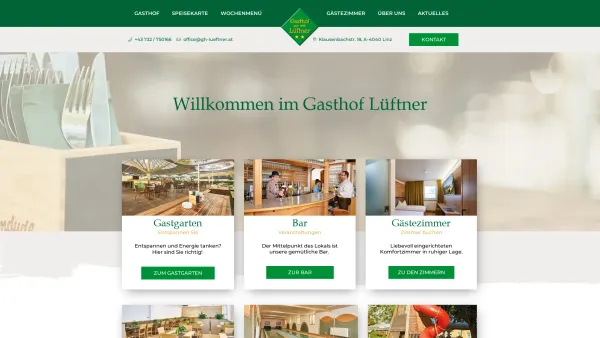 Website Screenshot: Gasthof Lüftner - Willkommen im Gasthof Lüftner - Ein Optimum an Gastlichkeit - Date: 2023-06-15 16:02:34