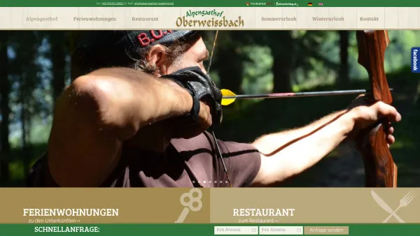 Website Screenshot: Alpengasthof Oberweissbach - Urlaub beim Alpengasthof Oberweissbach in Waidring im Pillerseetal - Date: 2023-06-22 15:13:38
