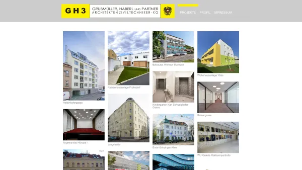 Website Screenshot: GH3 Architekten ZT KEG - Projekte - Date: 2023-06-14 10:40:10