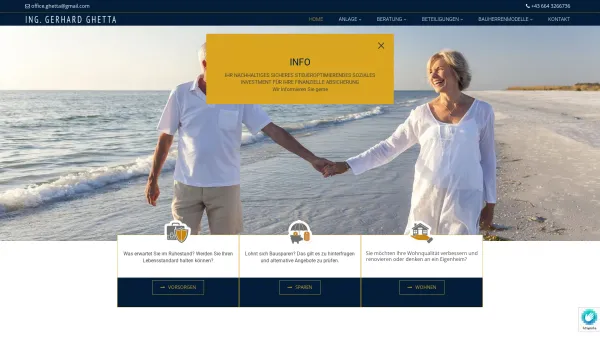 Website Screenshot: ING. GERHARD GHETTA - Finanzierungen - Ing. Gerhard Ghetta - Date: 2023-06-26 10:26:22