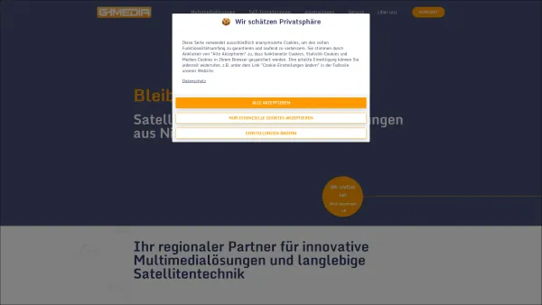 Website Screenshot: GHMedia GmbH - Satellitentechnik aus Niederösterreich | GHMedia - Date: 2023-06-26 10:26:22