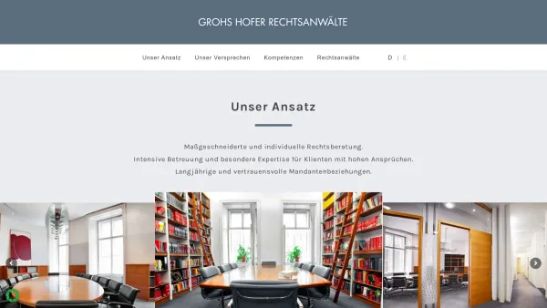 Website Screenshot: Grohs Hofer Rechtsanwälte - Home - Grohs Hofer Rechtsanwälte - Date: 2023-06-22 15:13:38