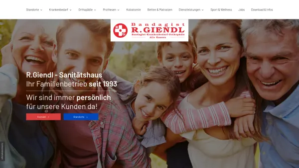 Website Screenshot: Robert Giendl Ges.m.b.H. - Sanitätshaus R. Giendl in Oberpullendorf, Wien und Korneuburg - Date: 2023-06-22 15:13:38
